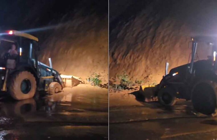 Caraguatatuba atua rapidamente para desobstruir barreira caída no trecho Norte da SP-55