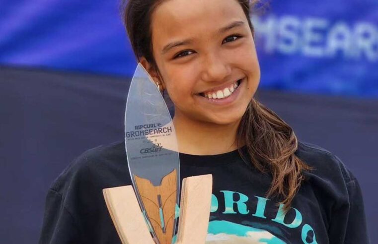 Surfista sebastianense é vice-campeã brasileira na categoria sub-12