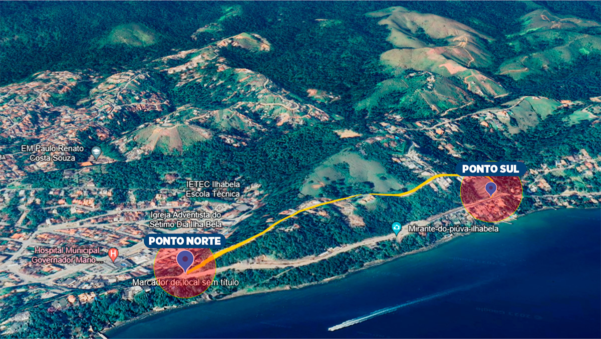 Prefeitura de Ilhabela comunica alteração de rota nas obras do novo acesso à região sul