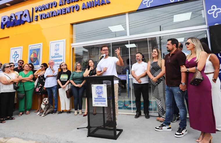 Em marco histórico, prefeito Felipe Augusto e vice-prefeito Reinaldinho entregam a primeira clínica veterinária pública de São Sebastião