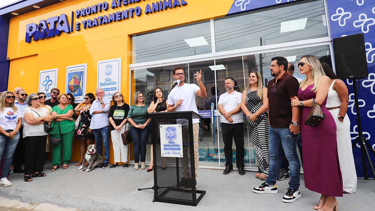 Em marco histórico, prefeito Felipe Augusto e vice-prefeito Reinaldinho entregam a primeira clínica veterinária pública de São Sebastião