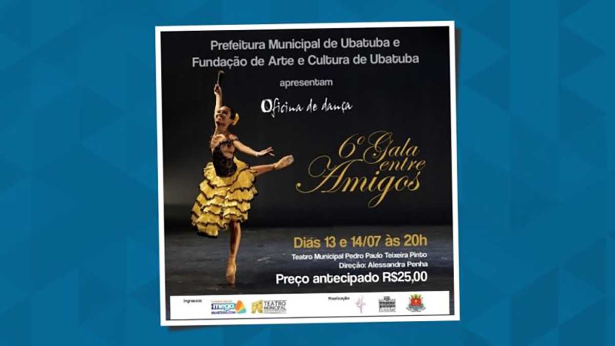 Ballet da Fundart apresenta 6ª edição do “Gala entre Amigos” em Ubatuba