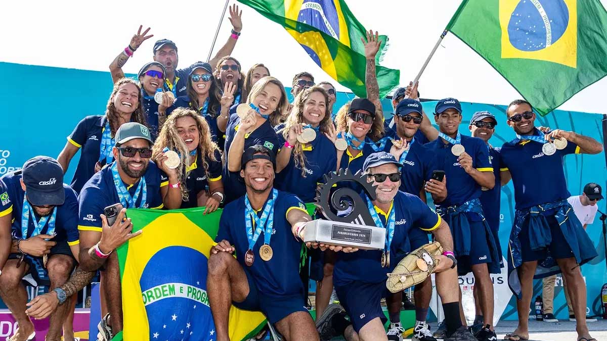 Equipe brasileira de surf é tricampeã dos Jogos Pan-Americanos de Surfe com dois integrantes sebastianenses